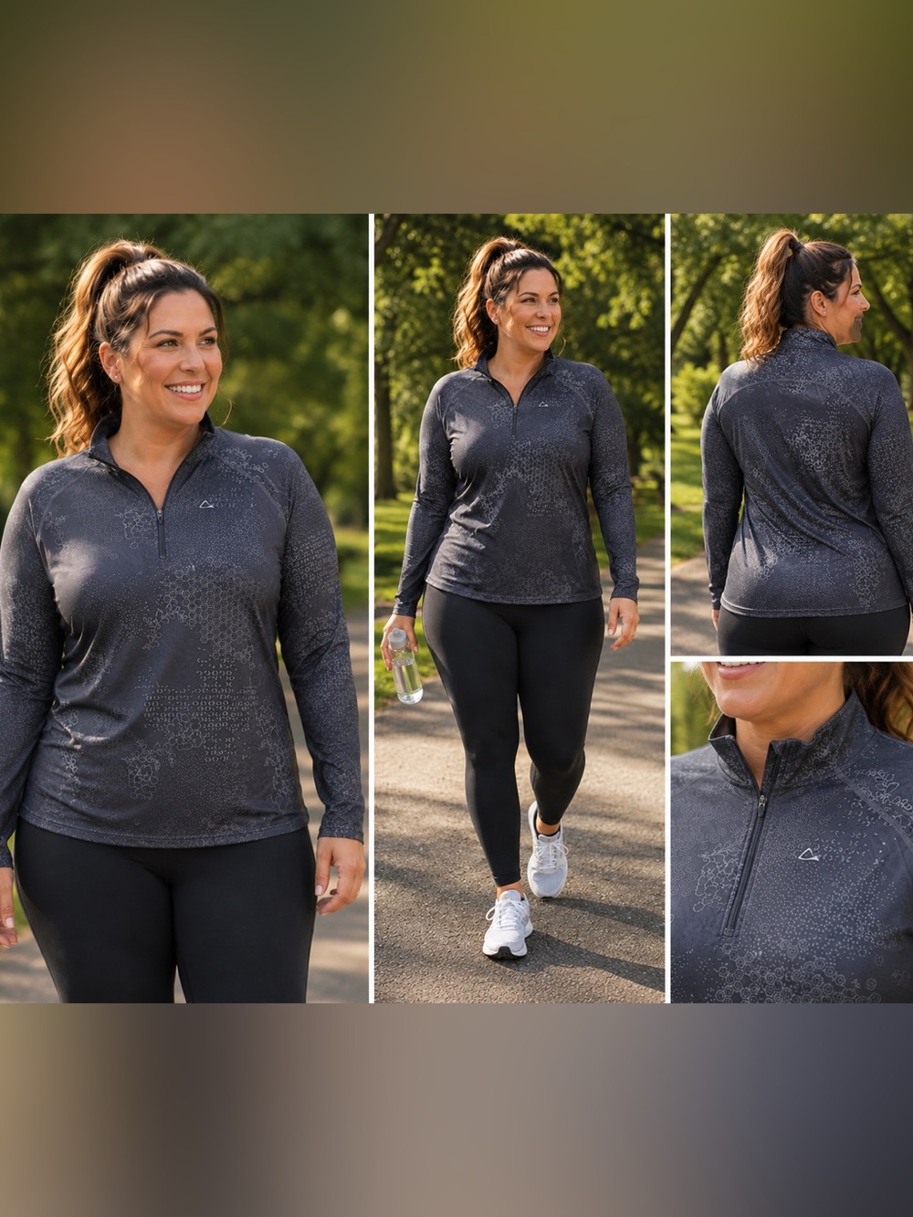 Paradox Gray and Black 1/4 Zip Pullover
